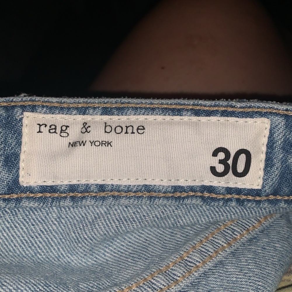 rag & bone Logan Distressed Mid Rise Wide
Leg Jeans Color: Ludlow size 30&31 - Picture 9 of 13